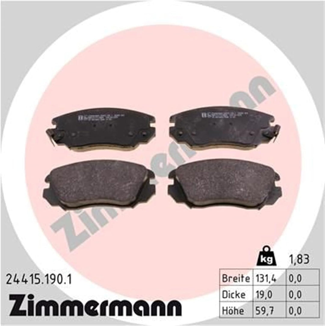 ZIMMERMANN 24415.190.1 Serie Bremsbeläge, vorne