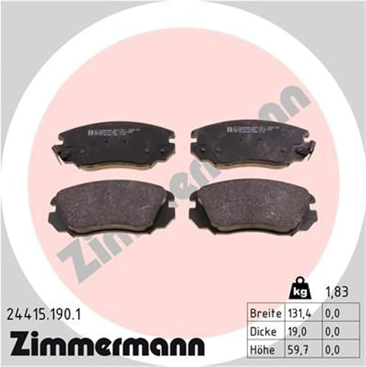ZIMMERMANN 24415.190.1 Serie Bremsbeläge, vorne