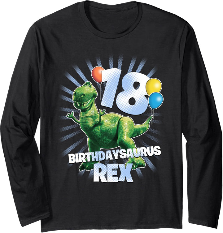 Disney Pixar Toy Story Birthdaysaurus Rex 18th Birthday Langarmshirt
