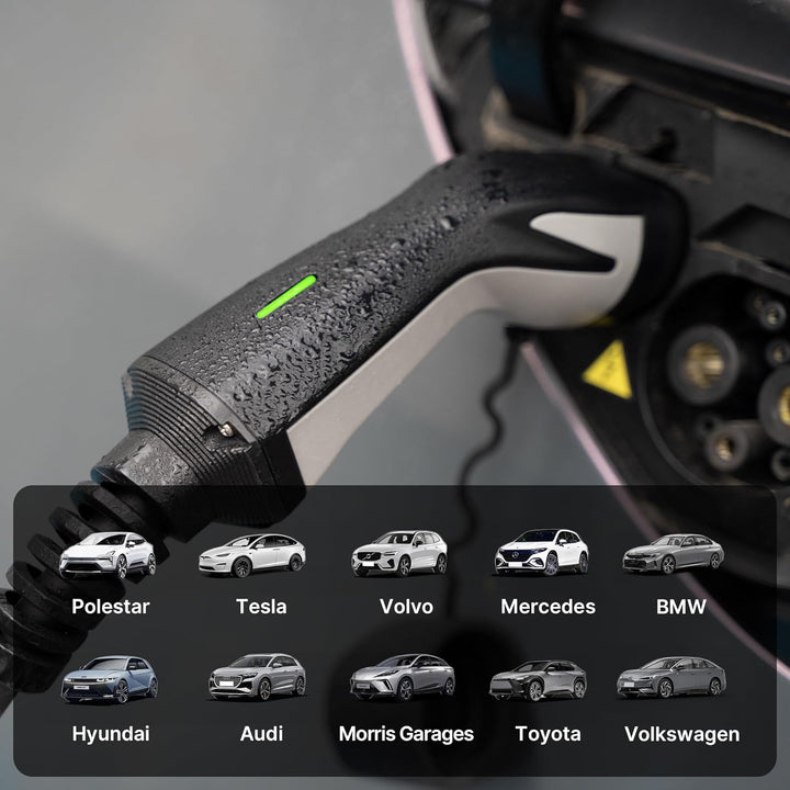 Teskee EV-Ladegerät Typ 2 Tragbare EV-Autos Heim-Ladestation Wallbox mit Anzeigeleuchte Tragetasche