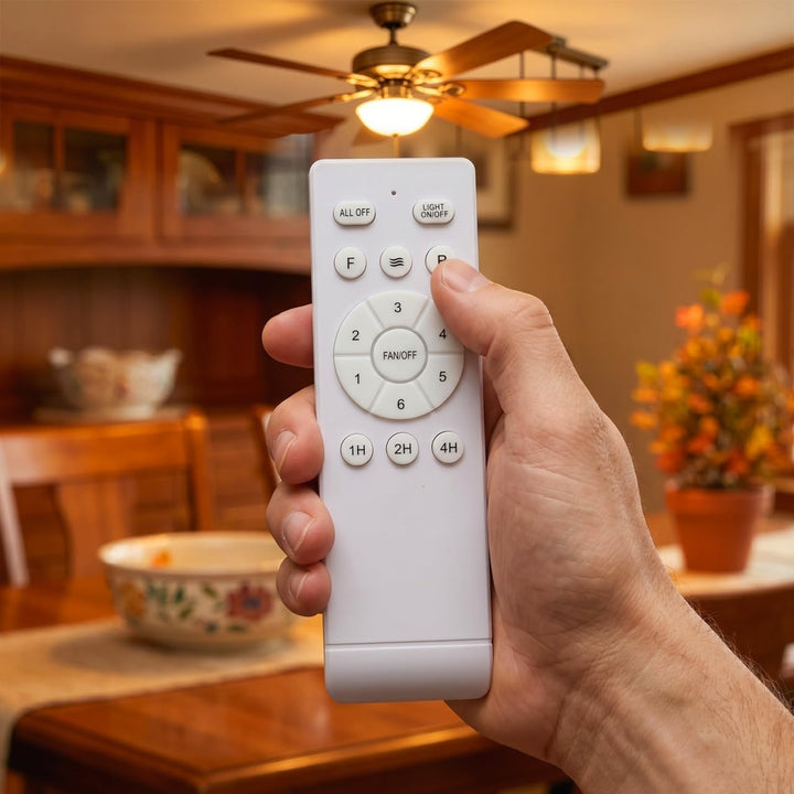 POPETPOP Deckenventilator Fernbedienung Universal, 433 MHz Fernbedienung für Deckenventilator mit Li