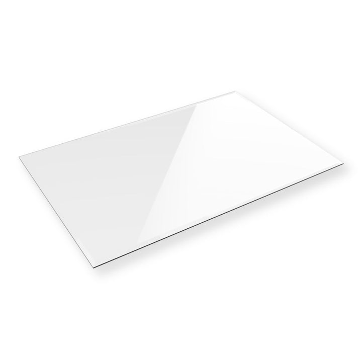 Euro Tische Glasplatte für Kaminofen und Tischplatte in 125x65cm Facettenschliff, Schutzplatte mit 6