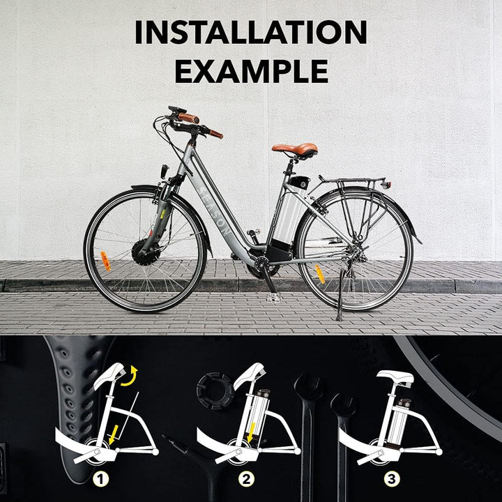 SEASON E-Bike Pedelec Akku Silverfish 36V 15.6Ah 577Wh, passend für 36V 250W/350W/500W Motoren, für