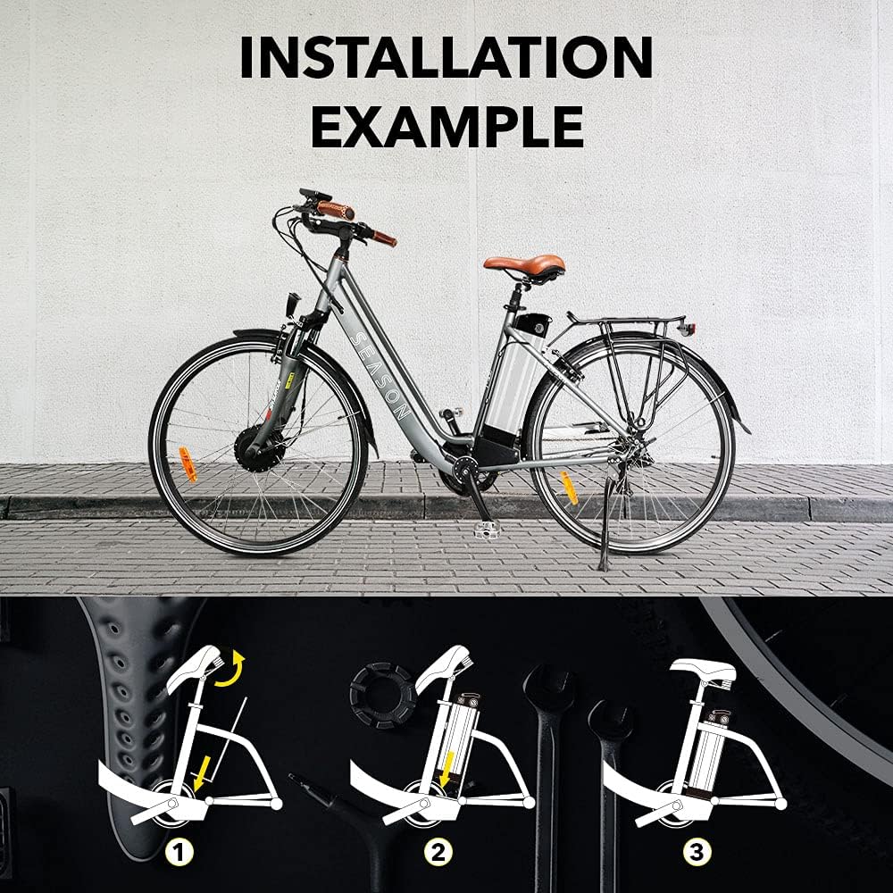 SEASON E-Bike Akku 36V 10.4Ah / 14.5Ah / 15.6Ah / 18.2Ah für Elektrofahrrad Batterie kompatibel mit