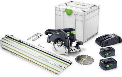 Festool Akku-Handkreissäge HKC 55 5,0 EBI-Set-FSK 420 (mit Akkupacks, Schnellladegerät, Kreissägebla