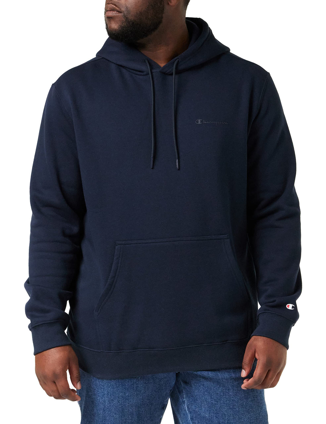 Champion Herren American Classics Small Script Logo Kapuzenpullover S Blau Ton in Ton, S Blau Ton in