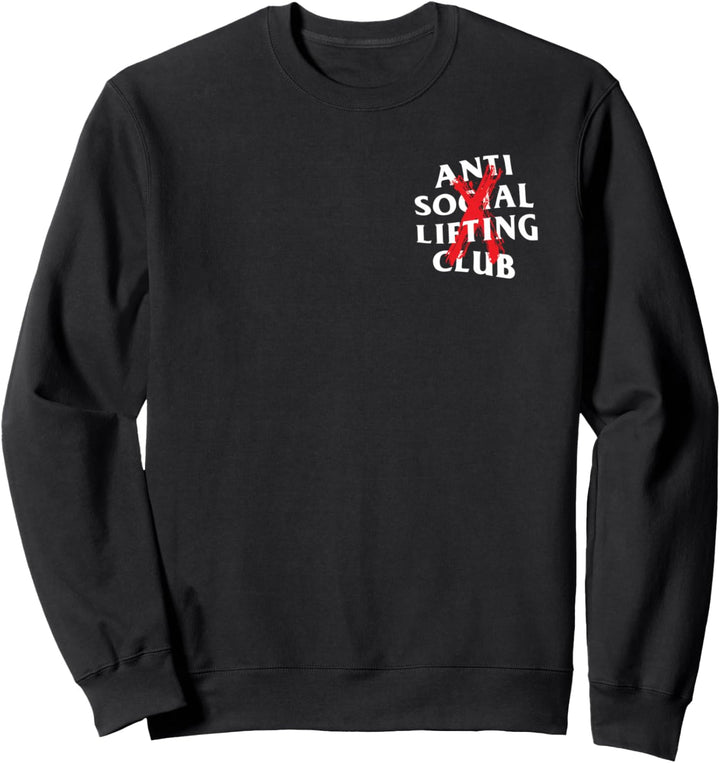 Anti Social Lifting Club: Canceled Red (vorne + hinten) Sweatshirt