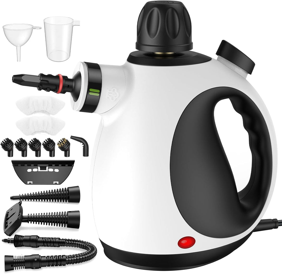 Dampfreiniger Handgerät,1050W Hochleistung Steam Cleaner mit Sicherheitsverriegelung,350ml Tank Hand