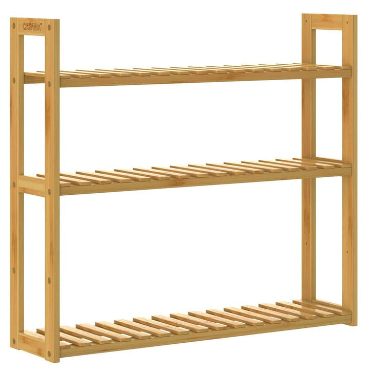 Casaria® Wandregal Holz Hängeregal 60x54cm 3 Ablagen Belastbarkeit 30kg Bad Wohnzimmer Flur Kinderzi