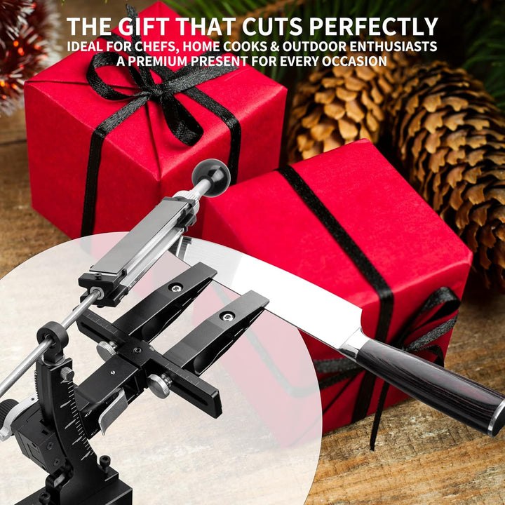 CWOVRS Messerschärfsystem Profi, Präziser Winkel-Schärfer Messerschärfer, Aluminium CNC Messerschlei