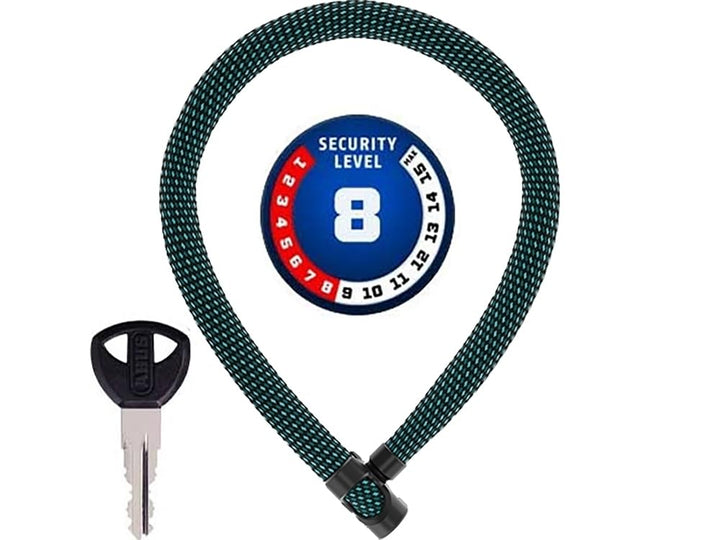 ABUS Kettenschloss IVERA Chain 7210 – Fahrradschloss mit hochflexibler IvyTex-Kunstfaserummantelung