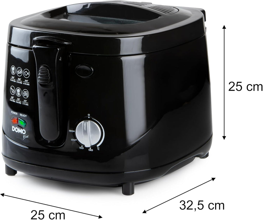 Domo Fritteuse B-Smart DO461FR, Schwarz, 2,5 Liter
