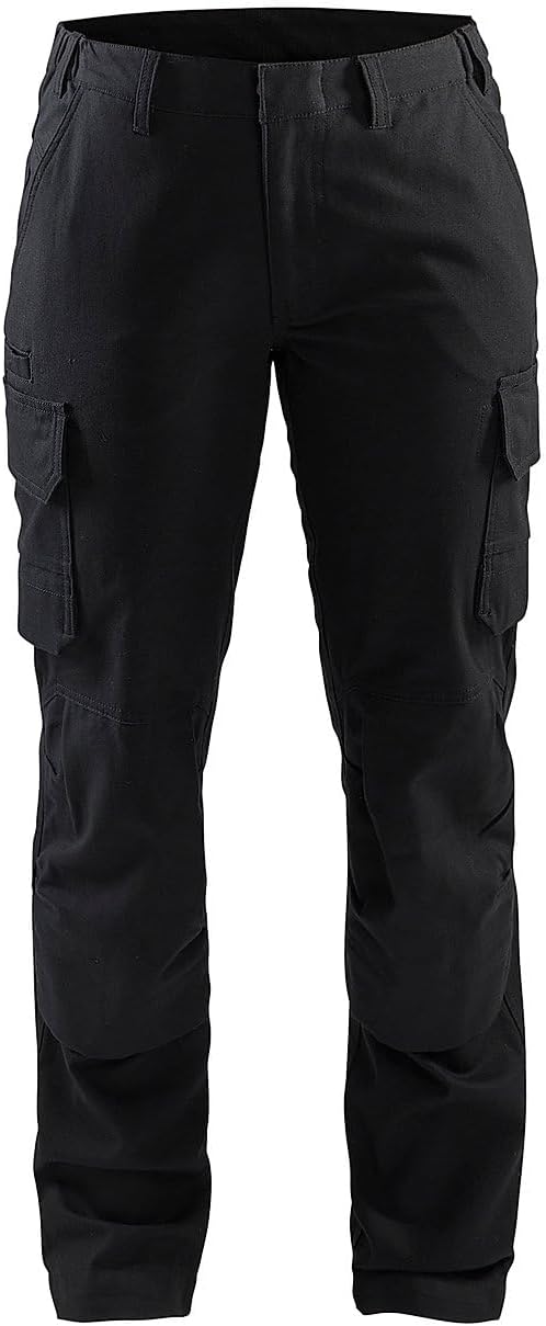 BLAKLADER Damen Industrielle Gummizug Hose, Schwarz, L