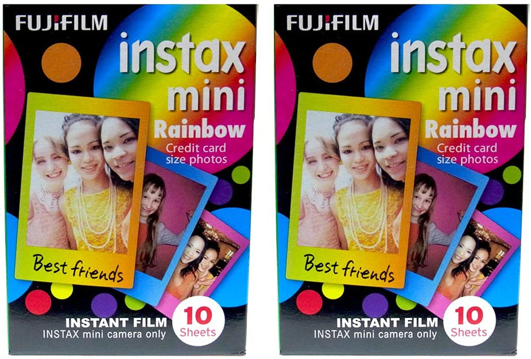 Fujifilm Instax Mini Instant Rainbow Film, 10 Blatt, 2 Value Set