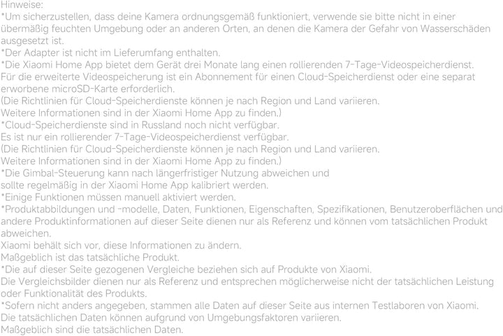 XIAOMI C302 Überwachungskamera Innen 2K, 360 Grad Kamera Überwachung Innen, KI-Erkennung, Physische