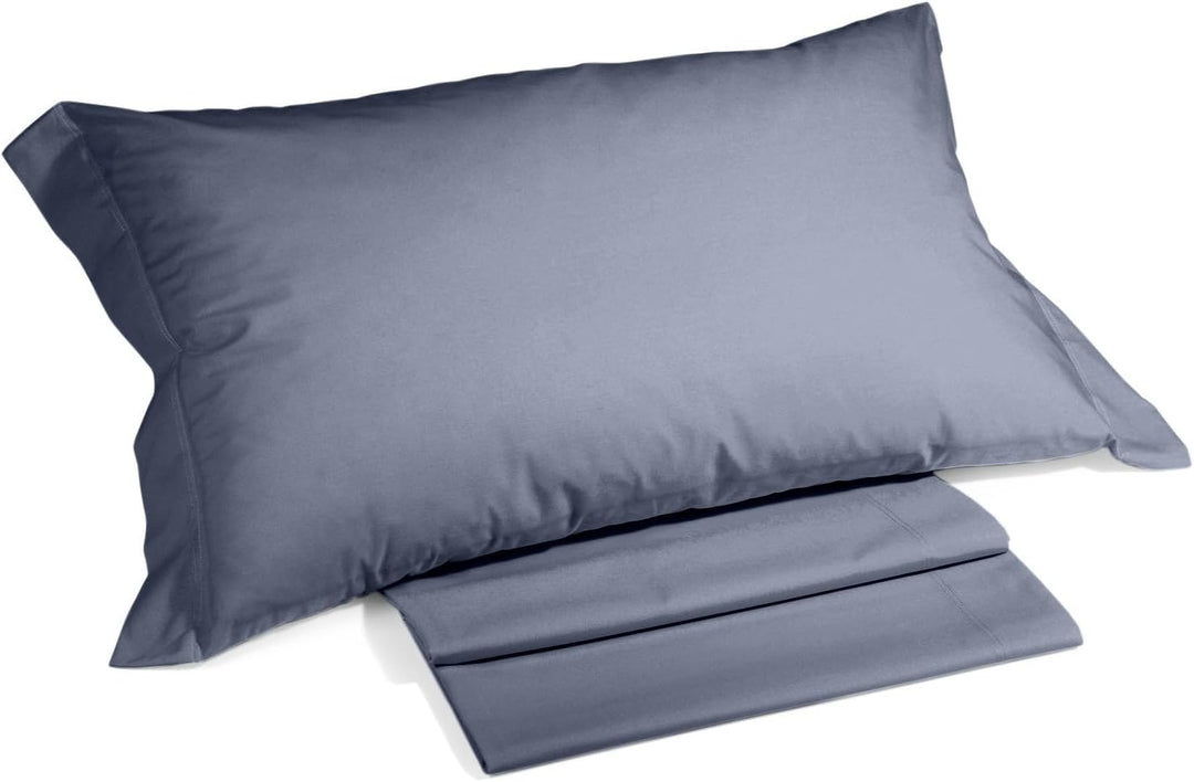 Caleffi - Bettwäsche-Set aus Baumwolle, einfarbig, für Doppelbett, Grau 160 x 190 cm Grau, 160 x 190