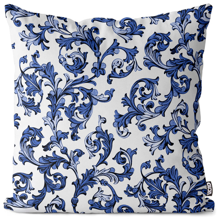 VOID Florales Blumenmuster Blau Kissenbezug Kissenhülle Sofakissen Kissen Deko Outdoor-Kissen Dekoki