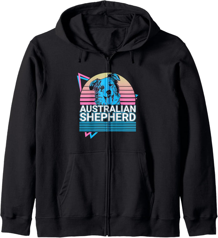 Australian Shepherd Retro Kapuzenjacke