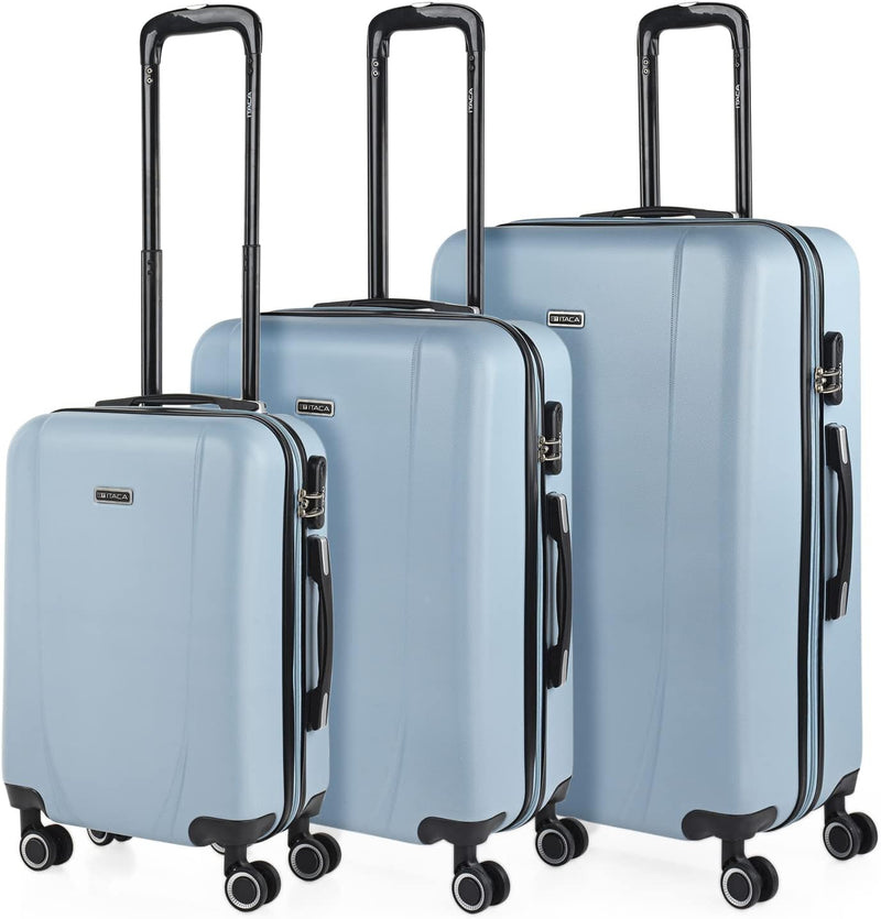 ITACA Tiber Basic, 3er Hartschalen Kofferset Hellblau, Hellblau