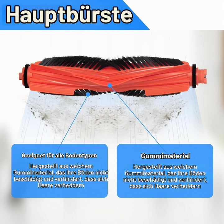 ZubehörSet für XIAOMI S40C Saugroboter Ersatzteile. 1 Hauptbürste, 4 Hepa-Filter, 6 Wischer-pad, 4 S