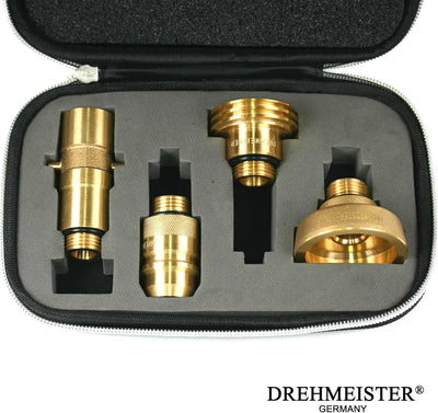 Drehmeister LPG Adapter Set W21.8 Tankadapter-mit Etui - für Gasfahrzeuge - Alle Europa Autogas Adap