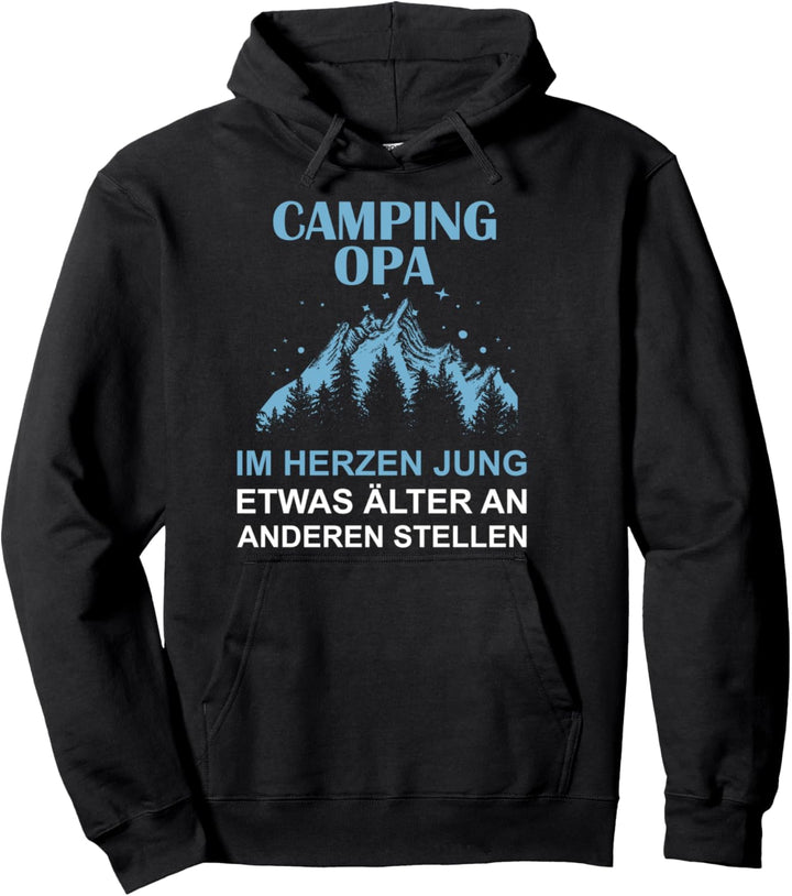 Lustiger Spruch Herren Camping Opa Pullover Hoodie
