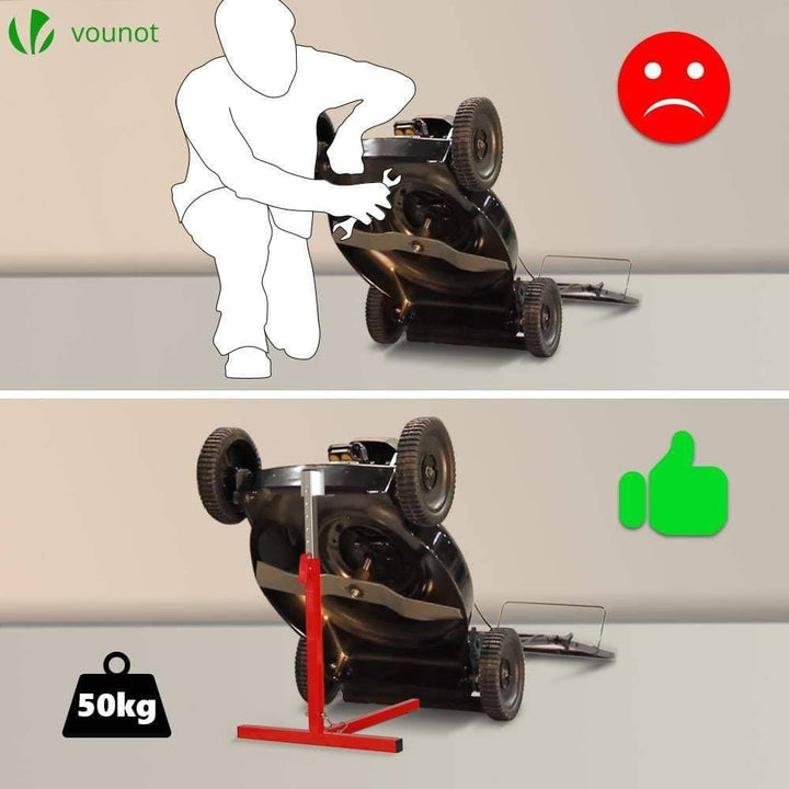 VOUNOT Hebevorrichtung für Rasenmäher, bis maximal 50 kg belastbar, Höhenverstellbar