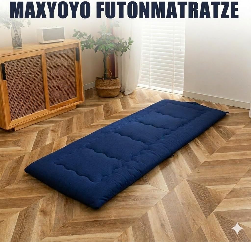 MAXYOYO Tragbare Faltbare Futon -Matratze, Hypoallergenischer Stoff Und Speicherschaummatratzenpad M