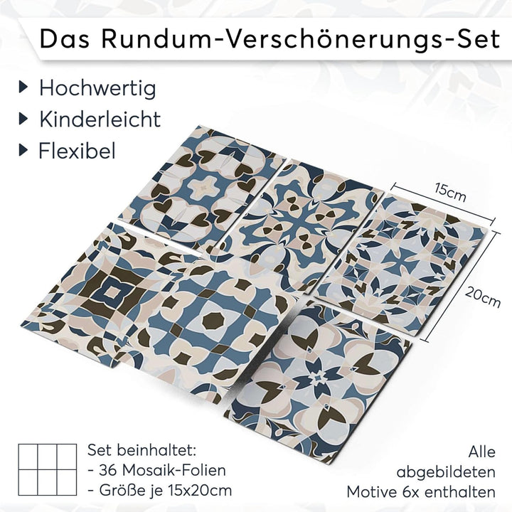 CREATISTO Klebefliesen Stickerfliesen Fliesenfolie - Aufkleber Sticker für Wandfliesen I Klebefliese