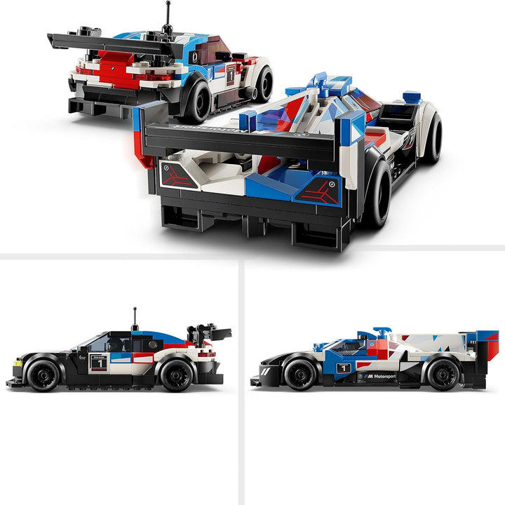 LEGO Speed Champions BMW M4 GT3 & BMW M Hybrid V8 Rennwagen Auto Spielzeug mit 2 baubaren Modellauto