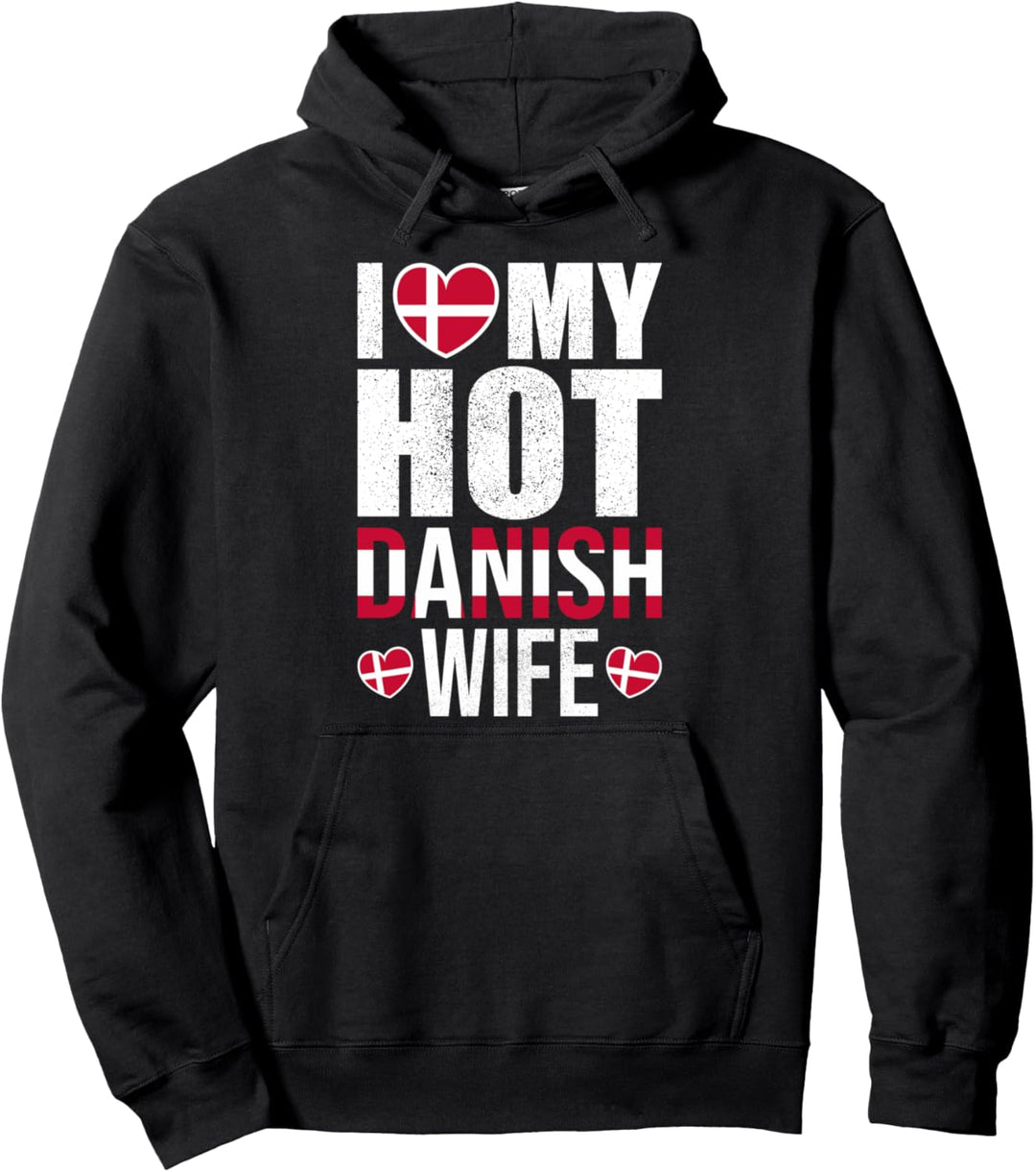 Dänemark Fahne Dänische Flagge Skandinavisch Wikinger Urlaub Pullover Hoodie