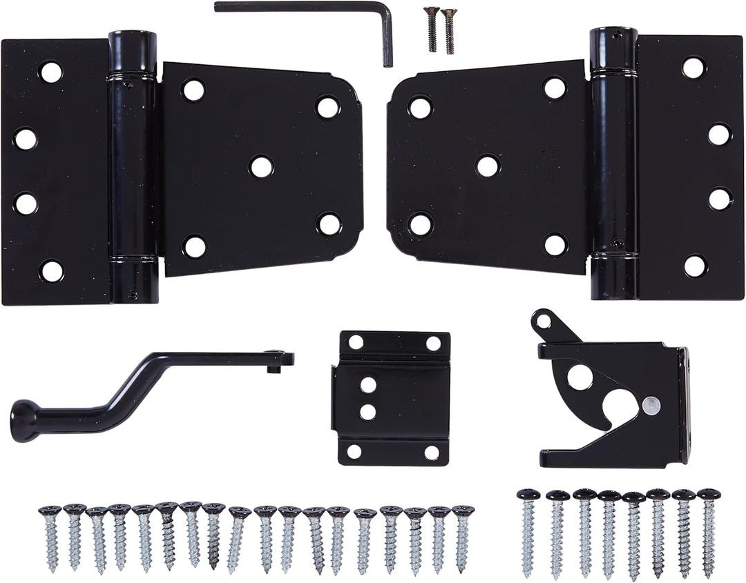 National Hardware N343-475 Selbstschliessendes Tor-Set, schwarz, 0