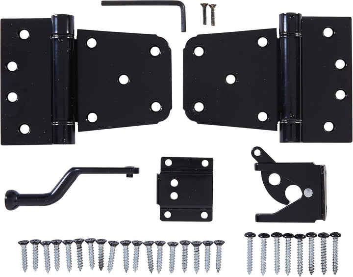 National Hardware N343-475 Selbstschliessendes Tor-Set, schwarz, 0