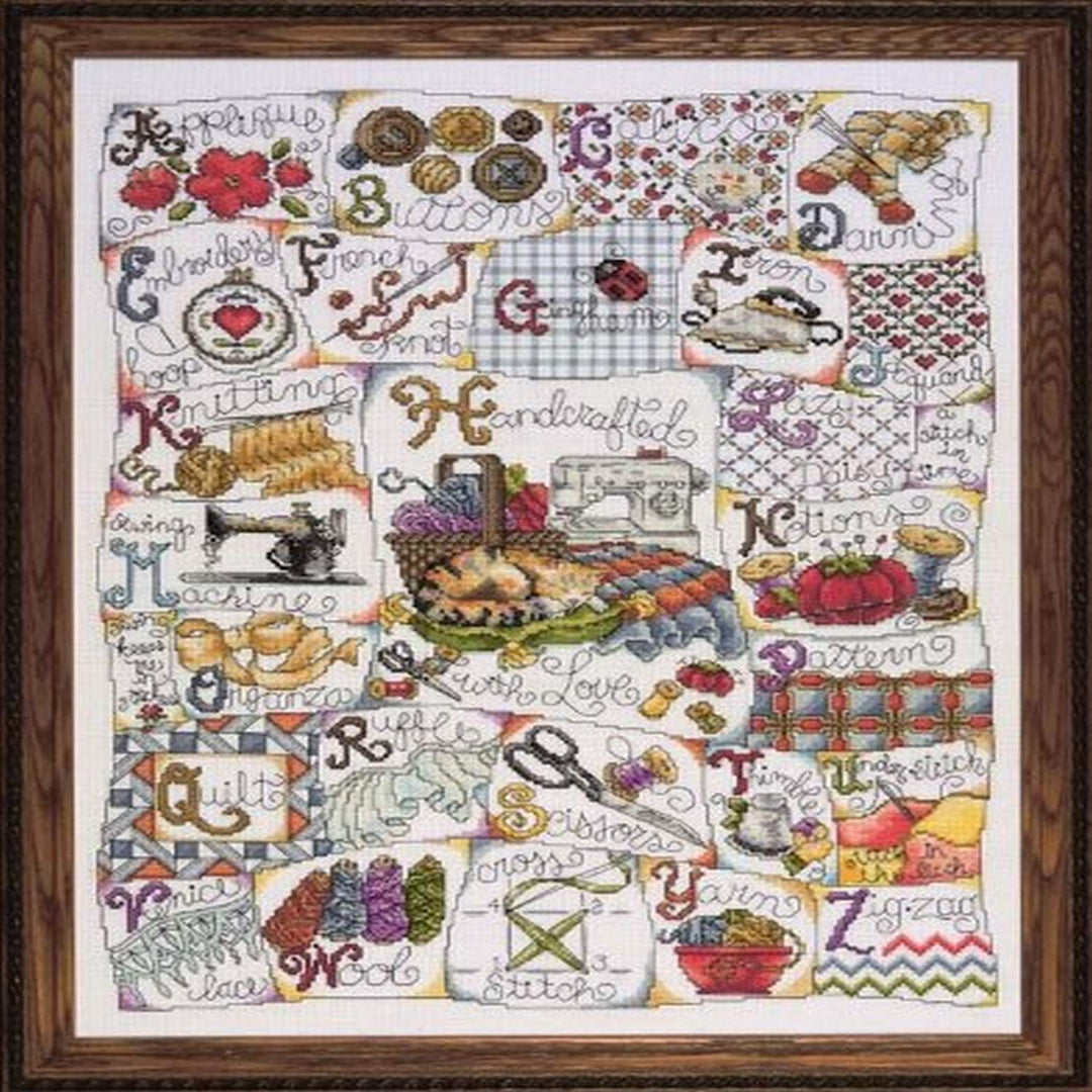 Design Works Crafts Tobin 390636 Kreuzstich-Set, ABC, 40,6 x 50,8 cm, Weiss, 14-fädig