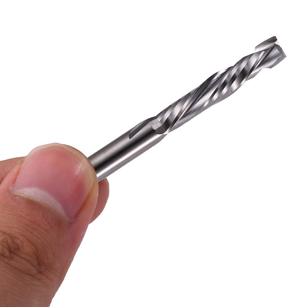 EU_HOZLY 5 Stück Hartmetall-Kompressionsfräser Up&amp;Down 2 Flöten Schaftfräser 6 mm (0,236 Zoll) Schaf