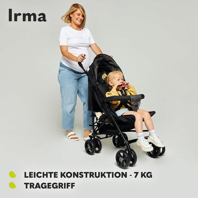 LIONELO Irma Kinderwagen bis 15 kg, Kinderwagen, leichter moderner Kinderwagen mit Liegefunktion, fa