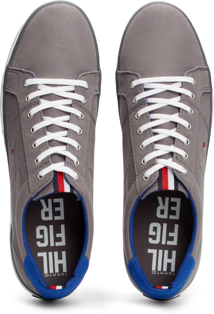 Tommy Hilfiger Herren Vulcanized Sneaker Schuhe 48 EU Steel Grey, 48 EU Steel Grey