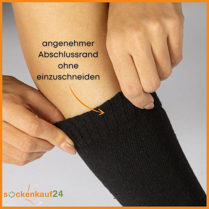 6 | 12 | 24 Paar THERMO Socken Damen & Herren Wintersocken Vollfrottee 35-38 12 Paar | Schwarz, 35-3