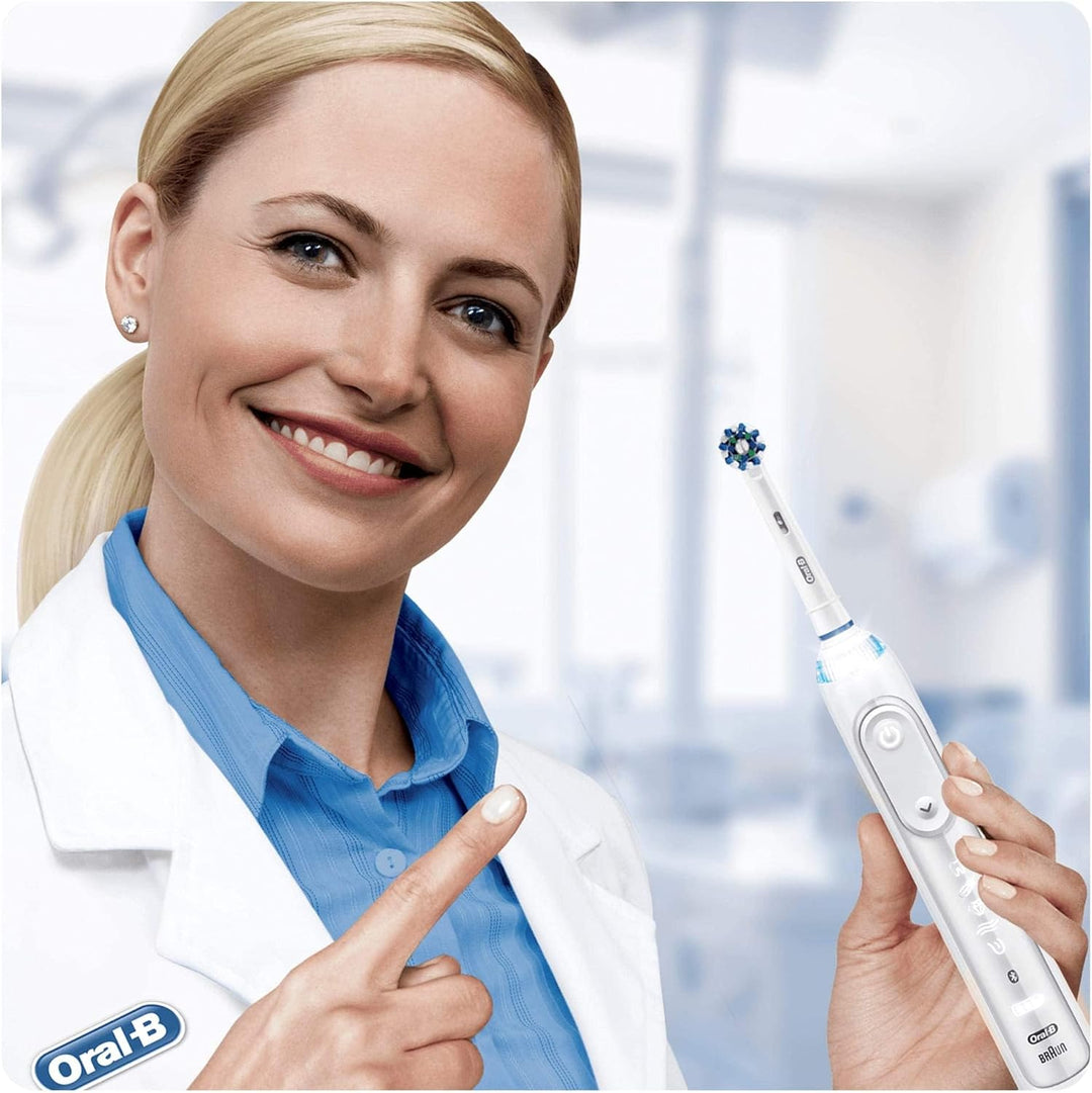 Oral-B Braun CrossAction Ersatz-Bürstenköpfe, 4 Stück Weiss, Weiss