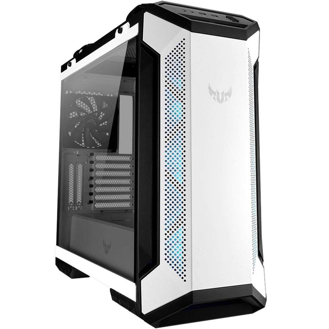 ASUS TUF Gaming GT501 White Edition Mid-Tower Computergehäuse für bis zu EATX Motherboards mit 2 x U