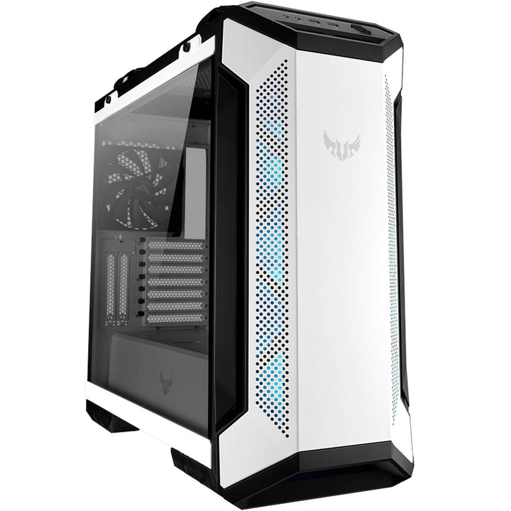 ASUS TUF Gaming GT501 White Edition Mid-Tower Computergehäuse für bis zu EATX Motherboards mit 2 x U