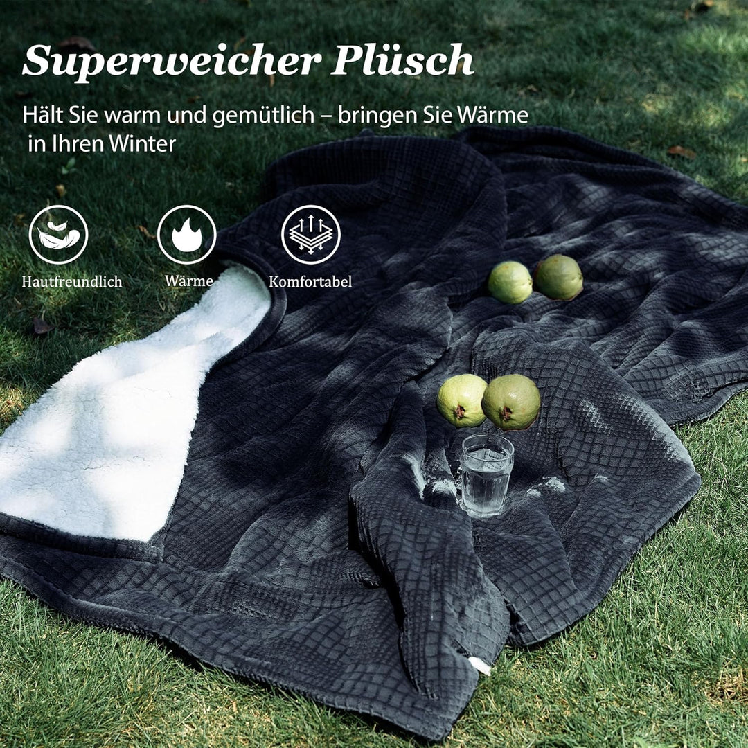 Texciting heizdecke 130X180 cm-Wärmedecke heizdecke mit 9 Heizstufen-10 Stunden Auto Off CE Zertifiz