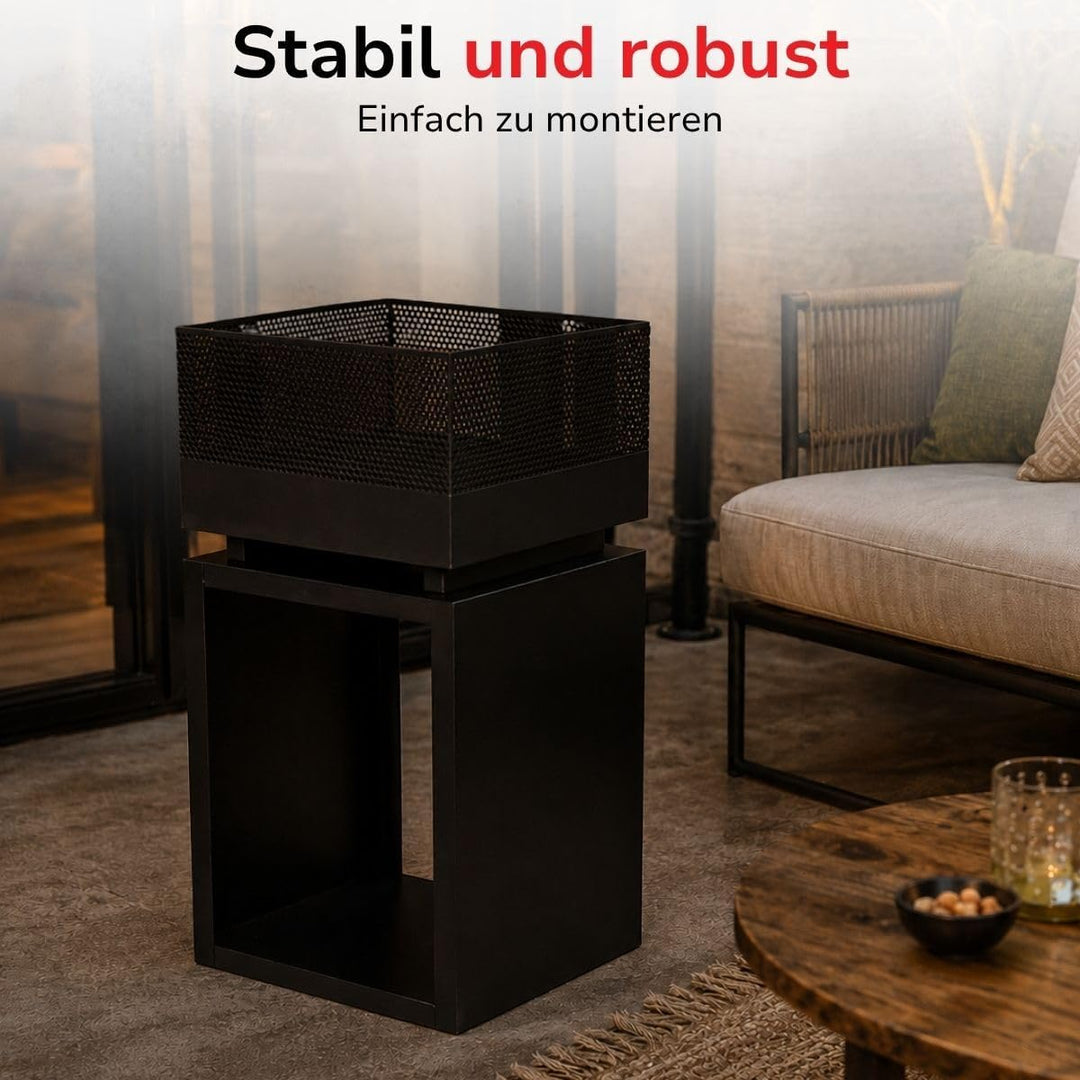 BBQ Collection Feuerkorb, Aluminium, Schwarz, One Size