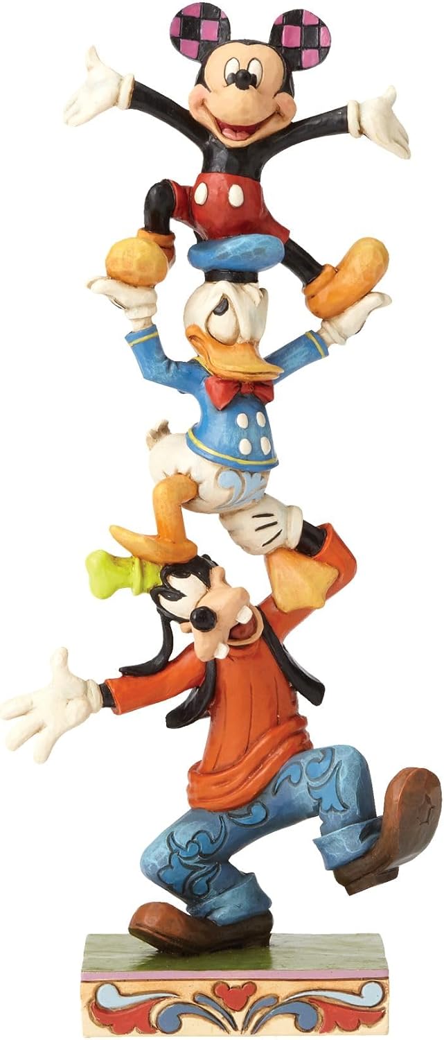 Enesco Disney Tradition 4055412 Figur Teetering Tower, Goofy, Donald Duck & Mickey Mouse, Harz, Mehr