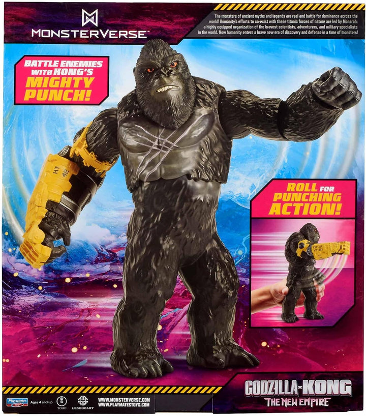 MonsterVerse Godzilla x Kong Giant Kong Roll N Battle – 28 cm Filmgetreue Figur mit Rad &amp; Drehbarem