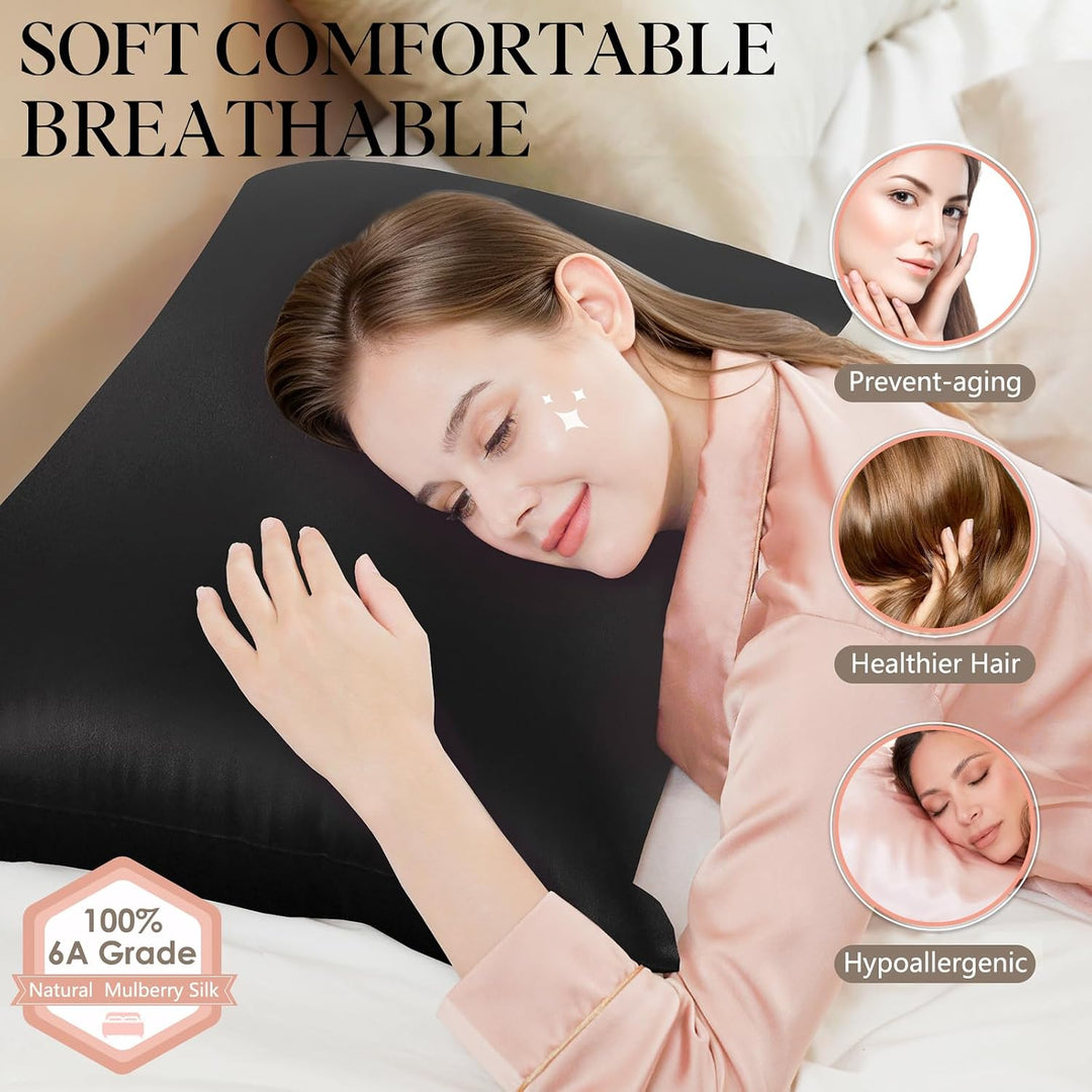 Seidenkissenbezug Jaciu Silk Pillowcase 21 Momme beidseitiger Seidenkissenbezug Kissenbezug Versteck