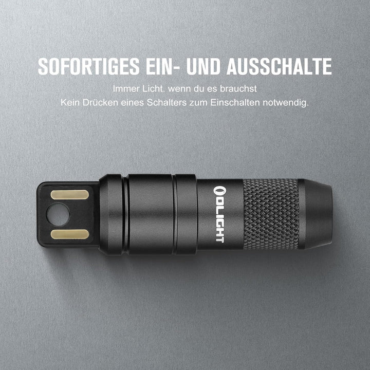OLIGHT iMini 2 Mini LED USB-Aufladbare Taschenlampe Schlüsselhänger mit magnetischen Basis, 50LM 19,