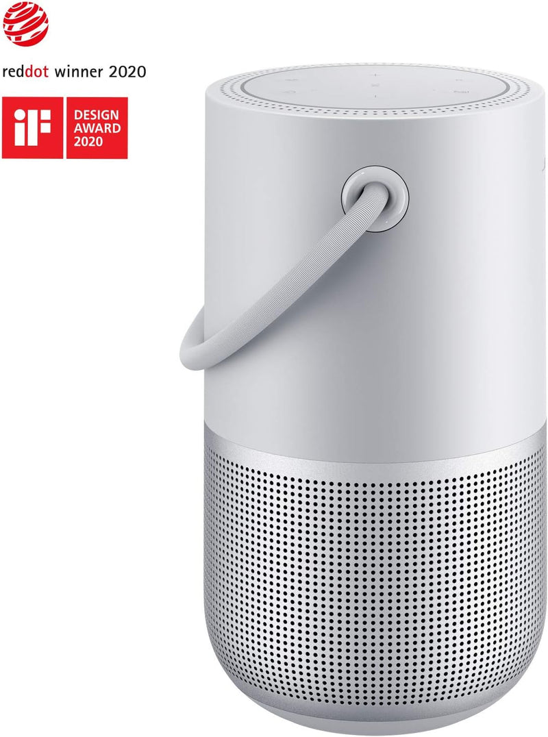 Bose Portable Smart Speaker – mit integrierter Alexa-Sprachsteuerung, in Silber, Silber