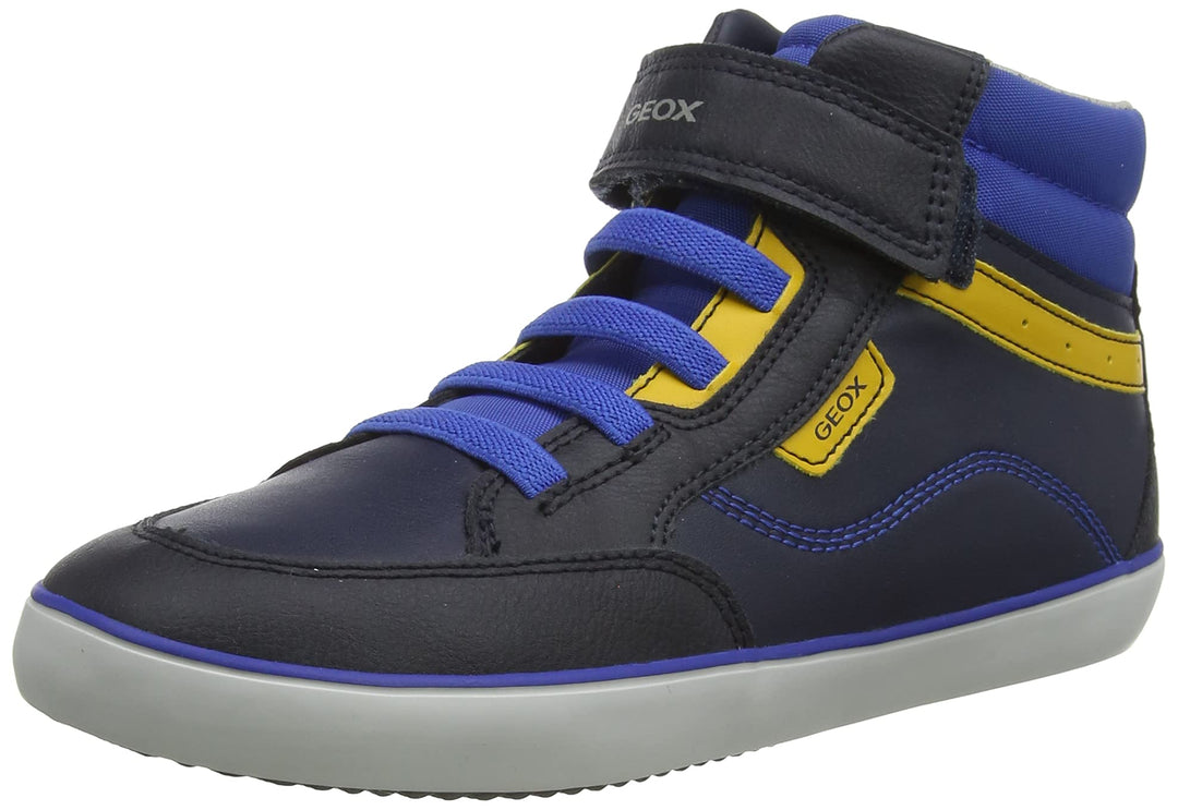 Geox Herren J Gisli Boy B Sneakers 30 EU Navy Yellow, 30 EU Navy Yellow