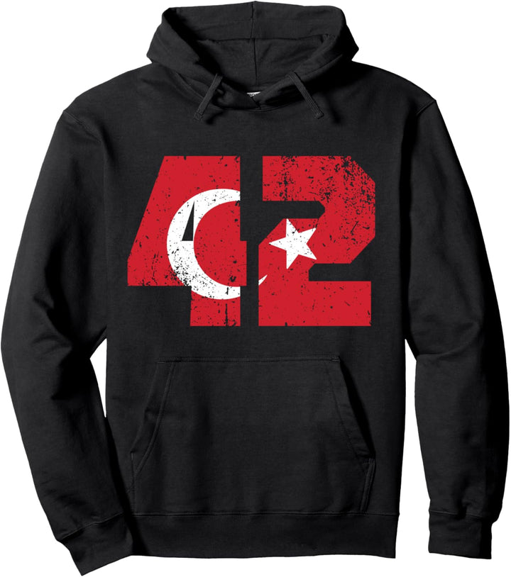 Konya 42 Memleket Türkei Fahne Geschenkidee Pullover Hoodie